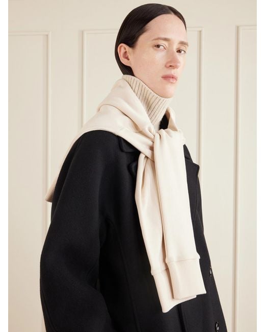 Totême  Natural Cotton-Jersey Scarf