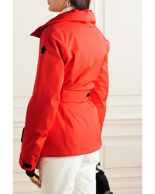 3 MONCLER GRENOBLE Hainet Hooded Belted Stretch twill Ski Jacket