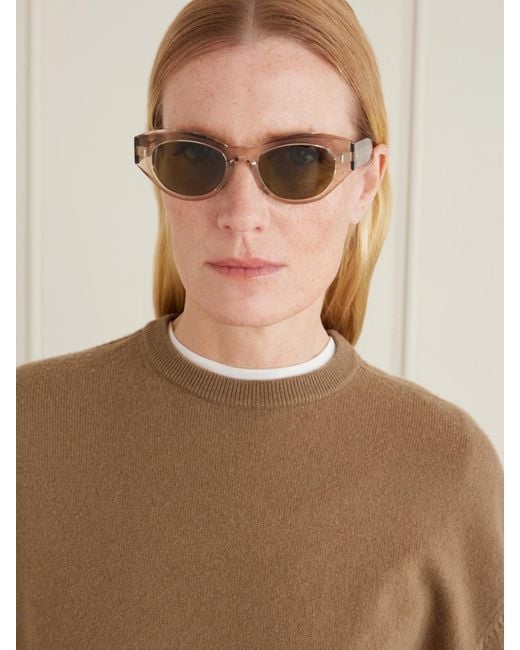Oliver Peoples Natural Lerrue Cat-Eye Acetate Sunglasses
