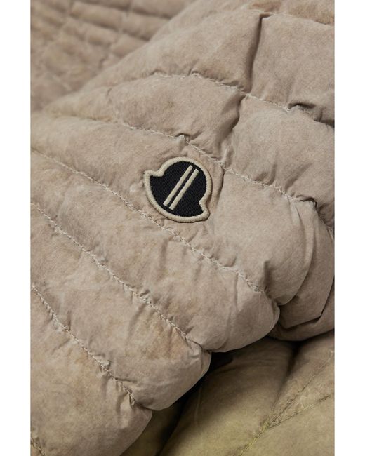 Rick Owens Natural Radiance Convertible Quilted Shell Down Jacket
