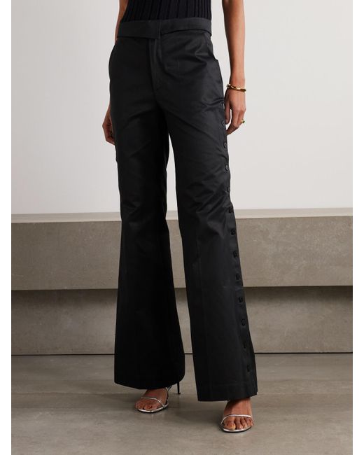 Sa Su Phi Black Elettra Hose Mit Weitem Bein Aus Baumwoll-Twill