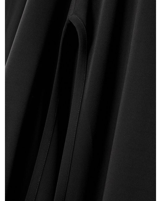 Victoria Beckham Black Cutout Stretch-Jersey Maxi Dress