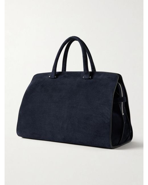 Metier Blue Private Eye Medium Suede Tote