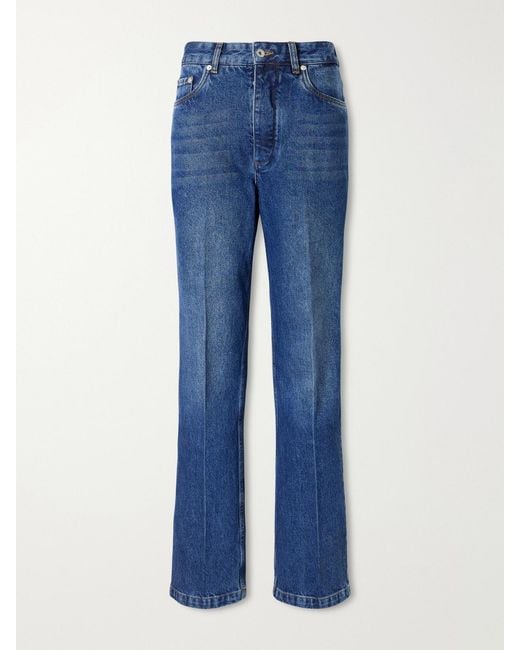 Studio Nicholson Blue Barra Mid-Rise Straight-Leg Jeans