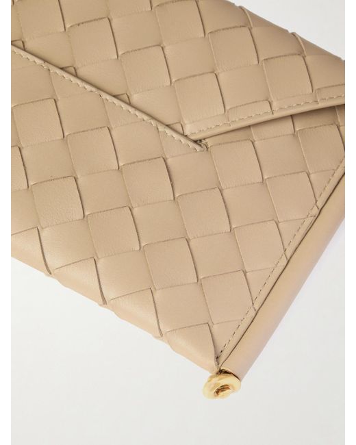 Bottega Veneta White Embellished Intrecciato Leather Shoulder Bag