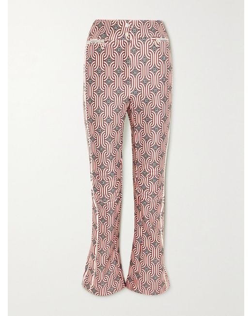 Pantalon De Ski Bootcut En Tissu Technique Stretch Imprimé Celia Sixties Fusalp en coloris Pink