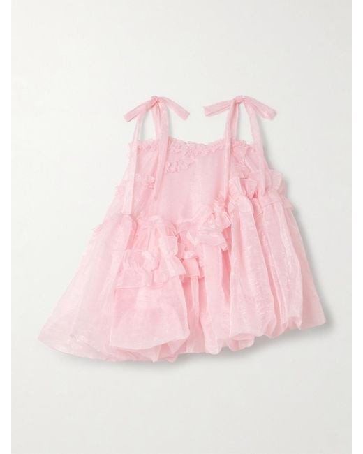 CECILIE BAHNSEN Pink Cristina Minikleid Aus Taft