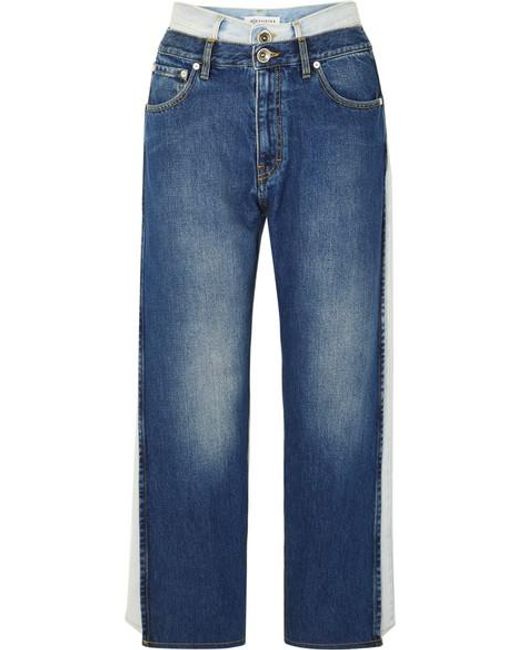 Maison Margiela Blue Two Tone Wide Leg Jean