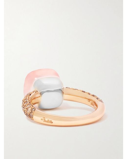 Pomellato Pink Nudo Classic 18-Karat Rose Multi-Stone Ring