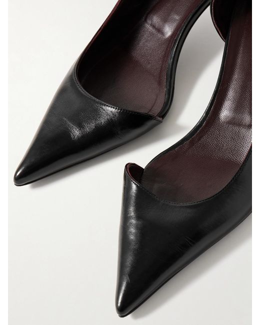 Khaite Black Jett Leather Pumps
