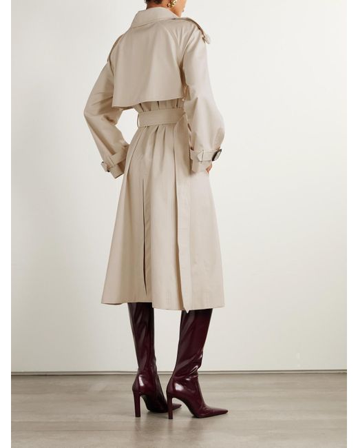 Burberry Natural Fitzrovia Cotton-Gabardine Trench Coat