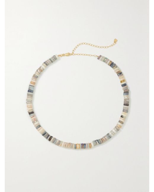 Sydney Evan White 14-Karat, Opal And Diamond Necklace