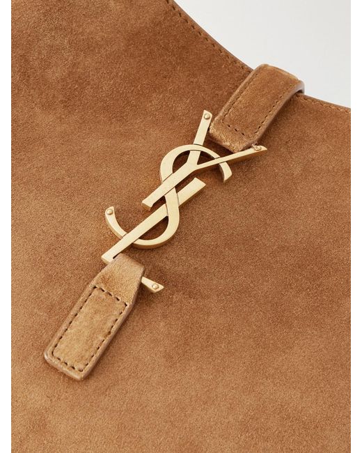 Saint Laurent Brown Le 5 À 7 Supple Suede Bag
