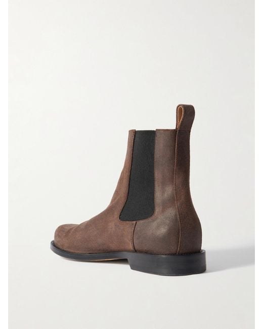 J.W. Anderson Brown Loafer Whipstitched Brushed-Leather Chelsea Boots