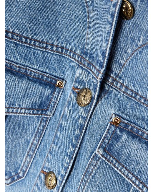 Zimmermann Blue Cropped Denim Jacket