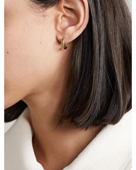 Anita Ko Metallic Zoe 18-Karat Hoop Earrings