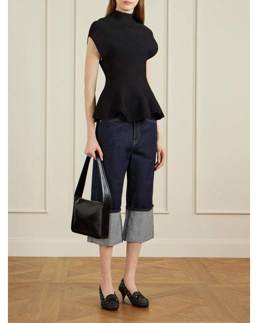 Khaite Blue Boyle Cropped Low-Rise Jeans