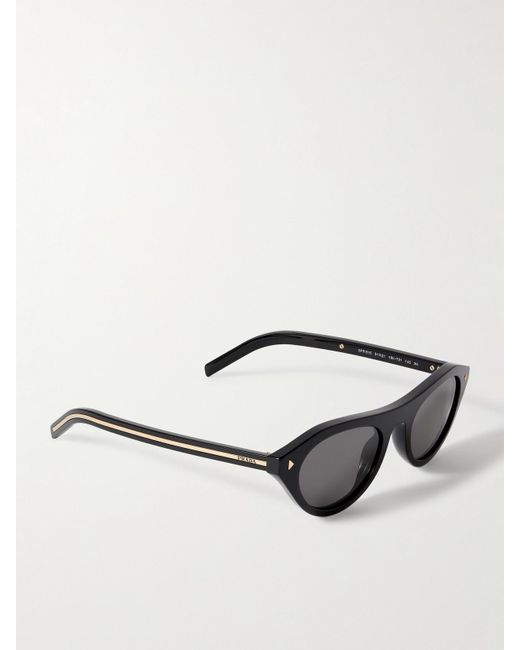 Prada Black D-Frame Acetate Sunglasses