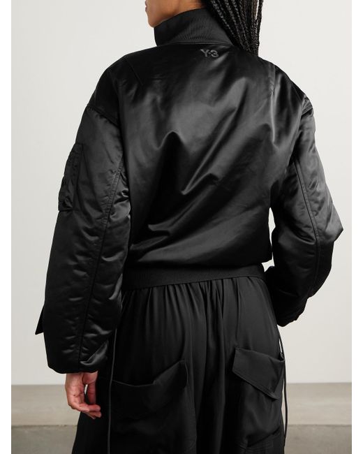 Adidas Originals Black Y-3 Recycled-Shell Bomber Jacket