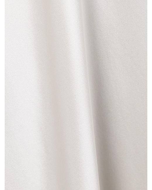 Nili Lotan White Bionca Silk-Charmeuse Gown