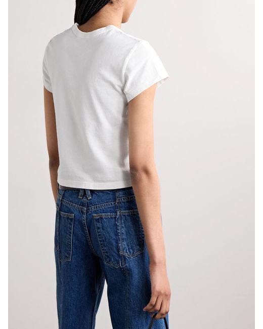 SLVRLAKE Denim White Easy Cotton-Jersey T-Shirt
