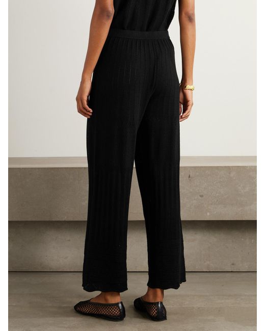 Eres Black Hose Mit Weitem Bein Aus Einer Woll-Kaschmirmischung