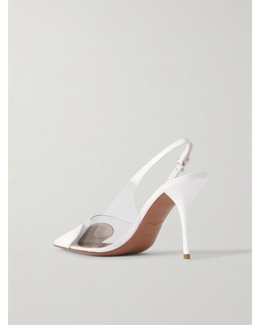 Alaïa Coeur Slingback Pumps 90 in White | Lyst
