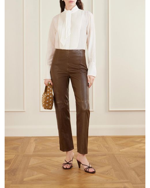 Twp Natural The Quiet Type Pussy-Bow Cotton And Silk-Blend Shirt