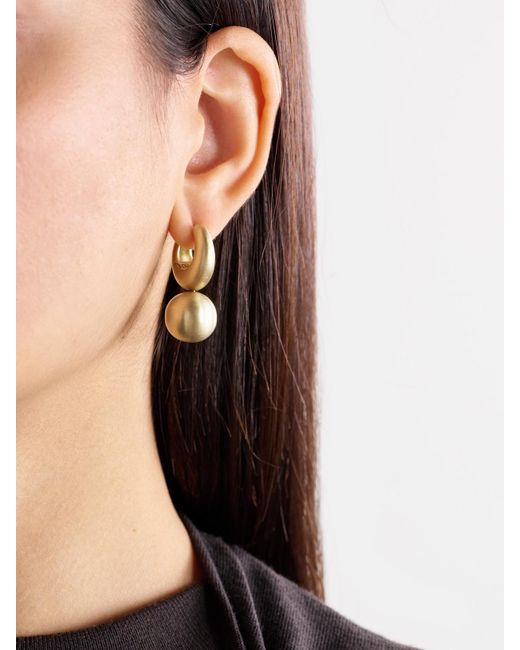 Irene Neuwirth Natural Gumball Puffed Huggies 18-Karat Earrings