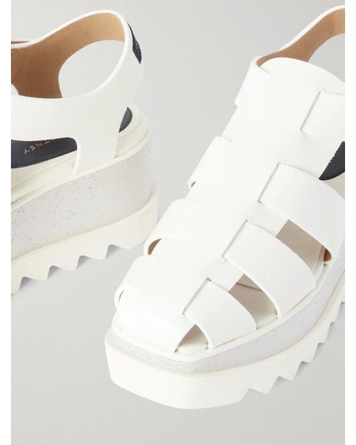 Stella McCartney Natural Elyse Recycled Wedge Sandals