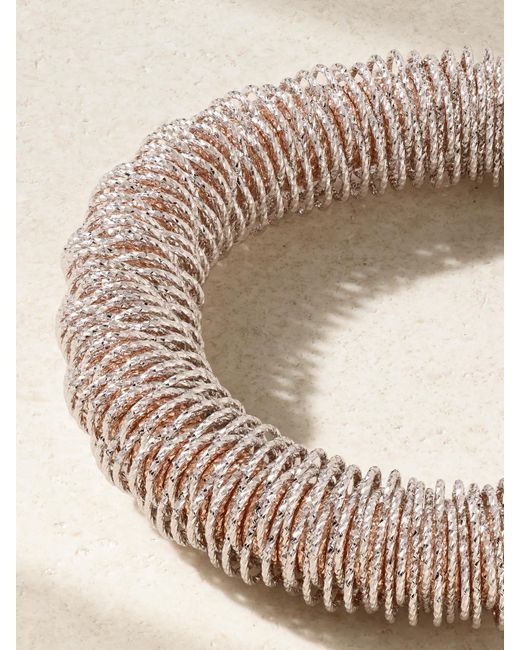 Carolina Bucci Natural K.I.S.S. Large Armband Aus 18 Karat Rosé- Und Weißgold