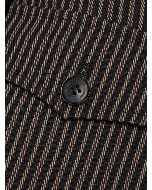 Nili Lotan Black Jamison Jacke Aus Gestreiftem Baumwoll-Twill