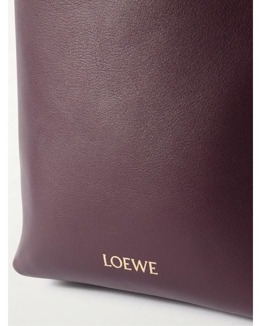 Loewe Purple Pebble Embellished Leather Shoulder Bag