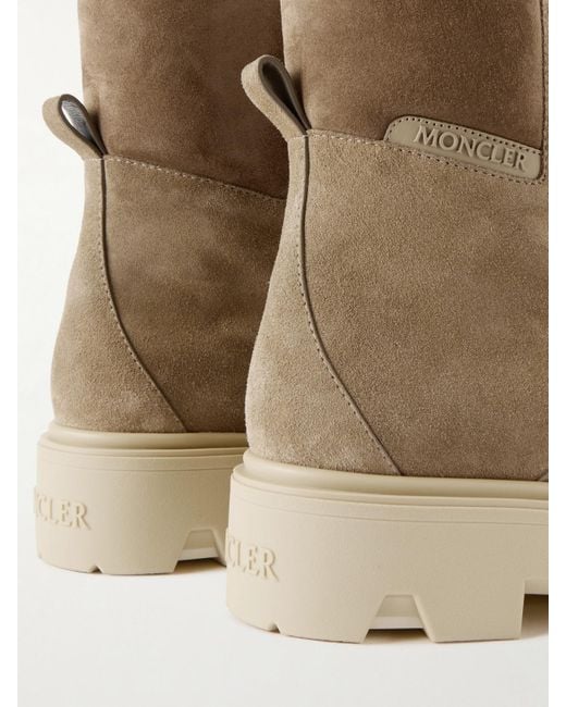 Moncler Natural Aurea Schnürstiefel Aus Veloursleder