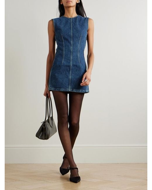 Agolde Blue Barton Denim Mini Dress