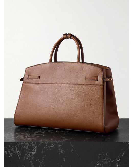DeMellier London Brown The Hudson Kleine Tote Aus Strukturiertem Leder