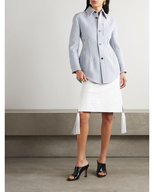 Bottega Veneta Blue Striped Woven Jacket