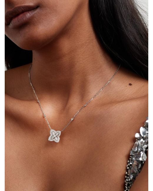 De Beers London Natural Lotus By De Beers 18-Karat Diamond Necklace