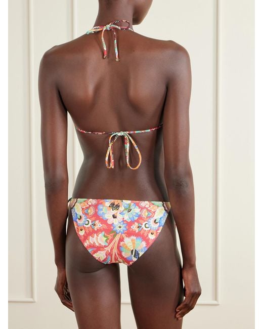 Etro Multicolor Paisley-Print Bikini