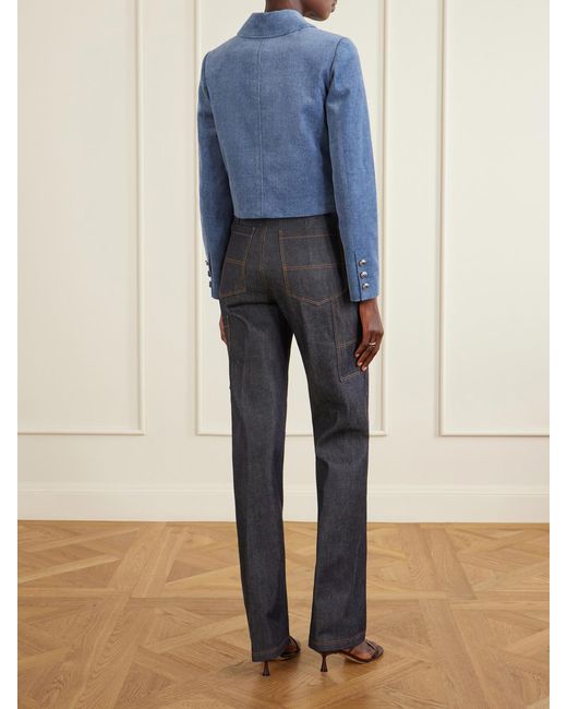 Altuzarra Blue Astley Cotton Velvet Jacket