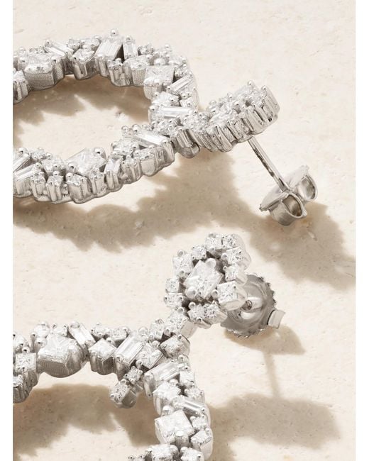 Suzanne Kalan Natural La Fantaisie 18-Karat Diamond Earrings