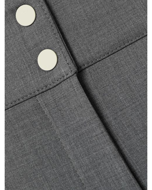 Brunello Cucinelli Gray Wool-Blend Flared Ski Pants