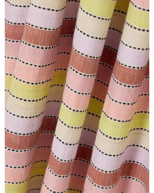 Lemlem Pink Eda Striped Cotton-Blend Maxi Dress