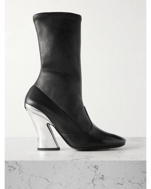 Givenchy Black Stretch-Leather Ankle Boots
