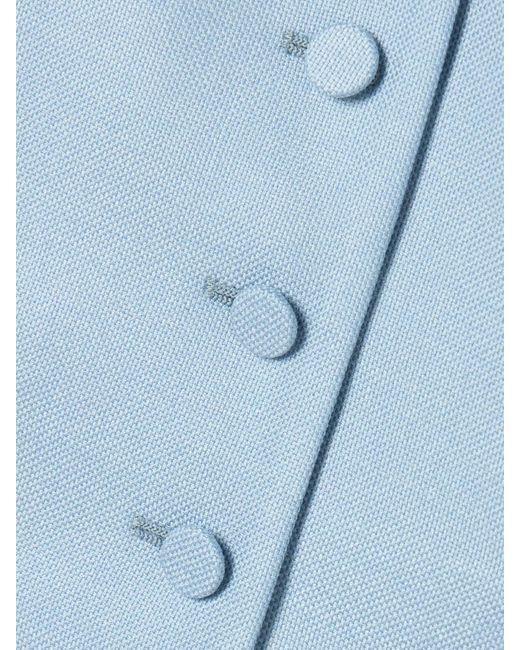 Gabriela Hearst Blue Coleridge Wool, Silk And Linen-Blend Vest