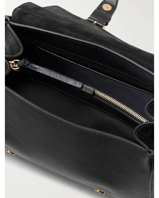 Dries Van Noten Black Schultertasche Aus Leder
