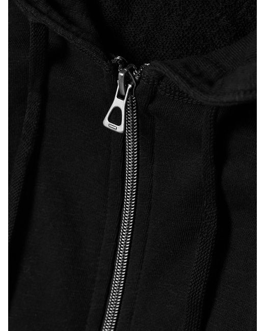 James Perse Black Vintage French Cotton-Terry Hoodie
