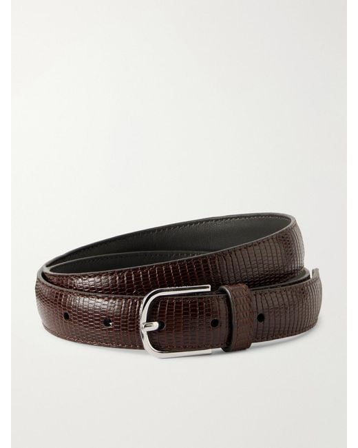 Totême Brown Lizard-Effect Belt