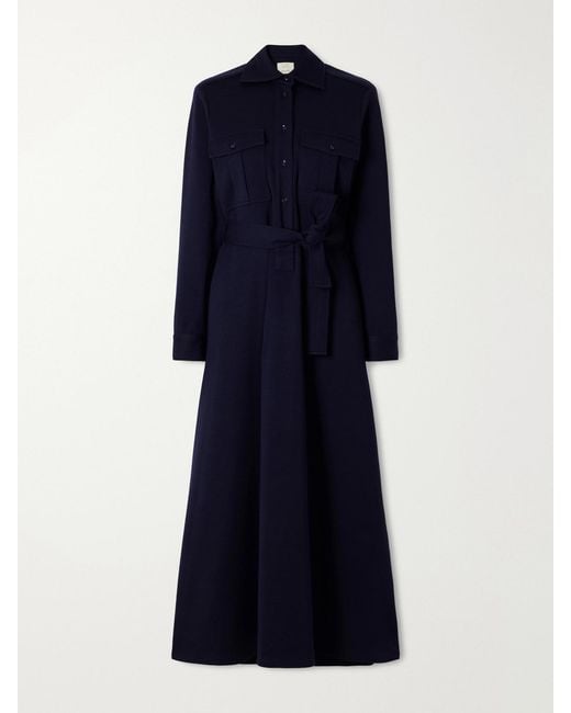 Giuliva Heritage Blue The Dora Wool-Jersey Midi Dress