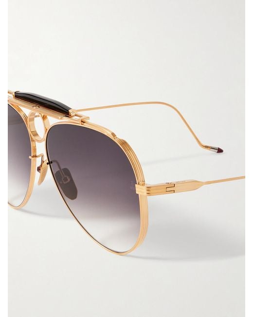 Jacques Marie Mage Metallic Duke 2-Tone Aviator-Style Sunglasses